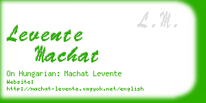 levente machat business card